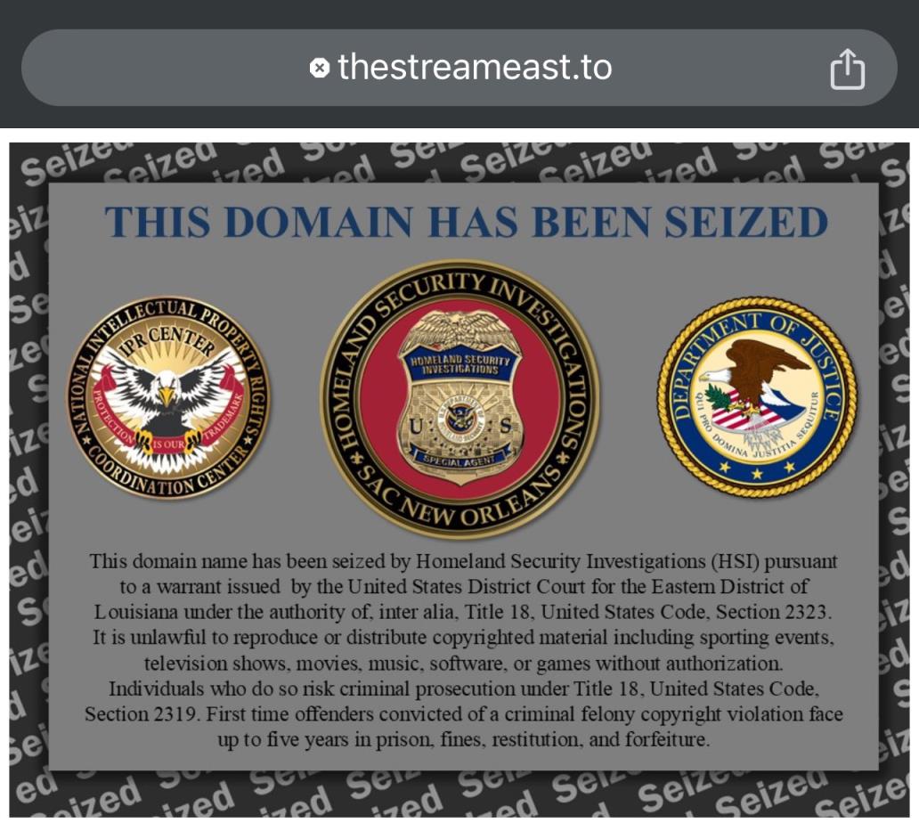 老詹:又要多花一笔钱美国知名的体育盗播网站已被关闭!